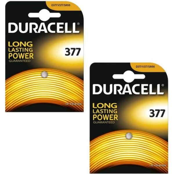 2 Duracell 376-377 batterier