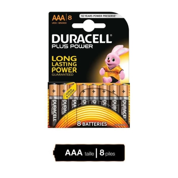 DURACELL Batterier Plus Power AAA X8