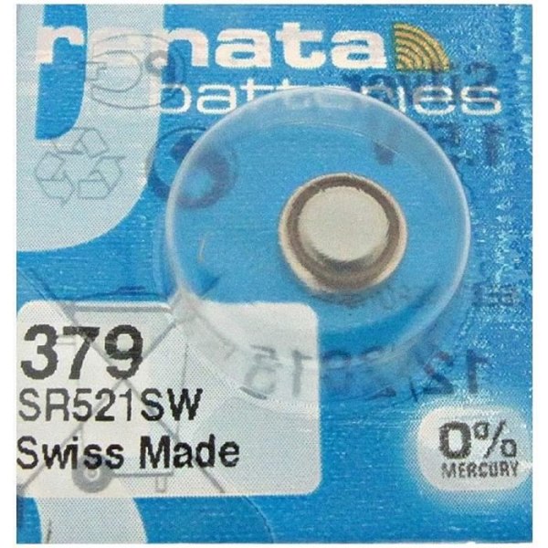 10 X äkta Renata 379 SR521SW Swiss Made Armbandsur Watch Silveroxidbatterier