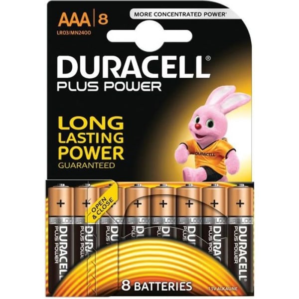 DURACELL Batterier Plus Power AAA X8
