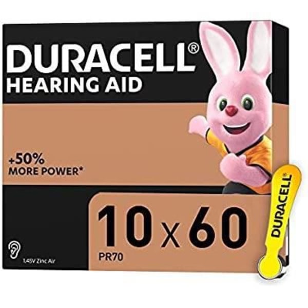 Duracell 60 Pack Hörapparatbatterier HÖRSELAPPARAT Kod 10 PR70