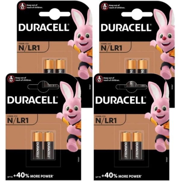 Set med 8 mikro alkaliska batterier Duracell MN9100-N 1,5V[73]