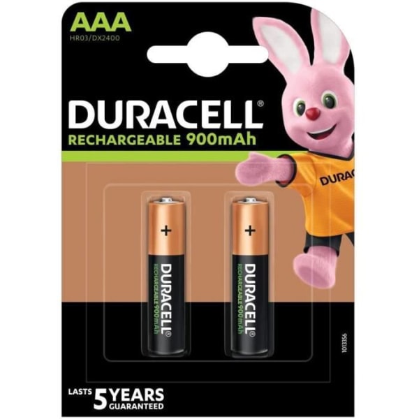 Duracell - Ultra Recharge - AAA uppladdningsbara batterier - 850 mAh - Paket med 2108