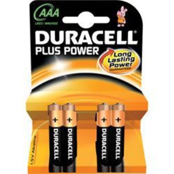 Duracell Plus Power 4 AAA LR03 ALKALINE 1,5V batterier