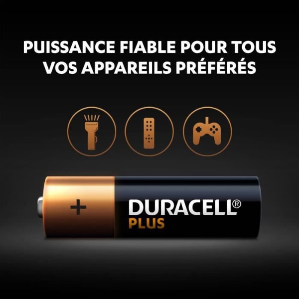 Duracell Plus, paket med 24 alkaliska batterier typ AA 1,5 volt, LR06