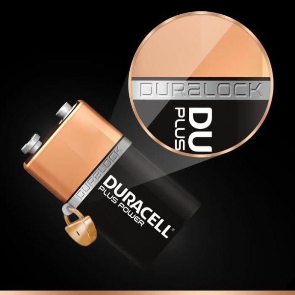 Duracell - Alkaline Battery - 9V x 2 - Plus Power (6LR61)