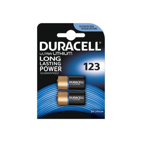 Duracell Ultra Photo 123 Batteri 2 x CR123A Li