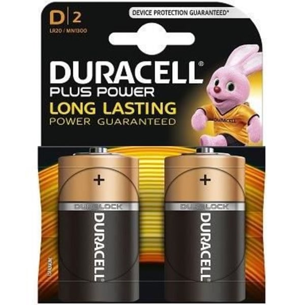 DURACELL 2 Batterier Plus Power - D