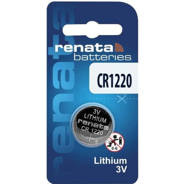 Renata CR1220 Swiss Made 3V Lithium Button Cell Battery