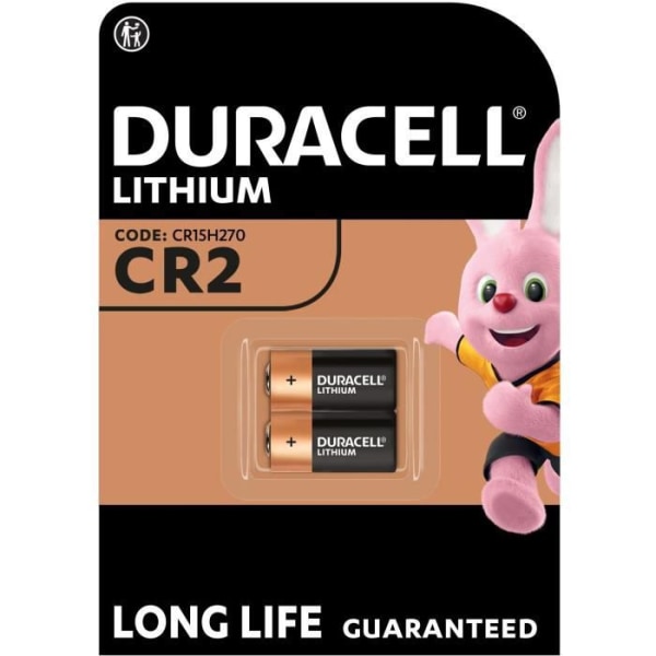 Duracell CR2 3V power litiumbatterier, 2-pack (CR15H270)