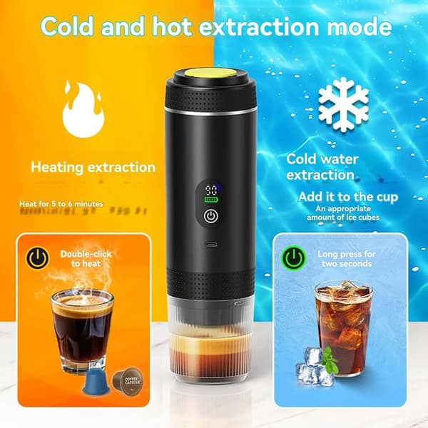 3-i-1 Espressomaskine Sort - Digitale Kapsler & Formalet Kaffe