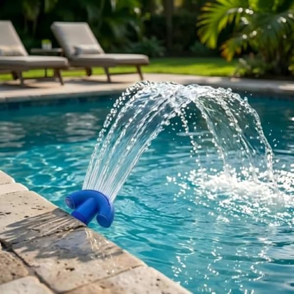 2 stk. Poolvandlufterdyser - 3/4\" Gevind ABS Springvandshoved - Blå Blue