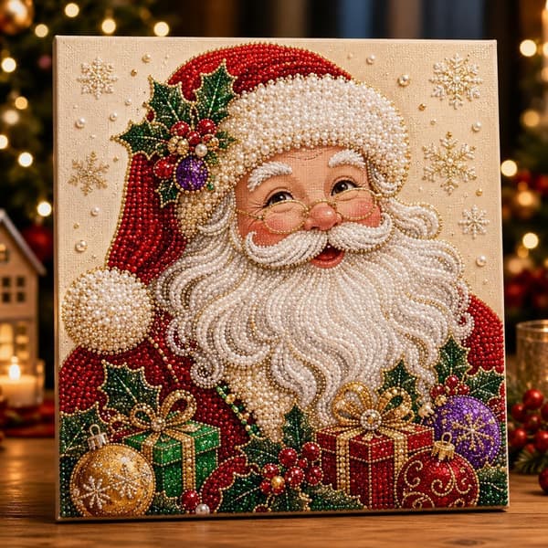 Jul pärldiamantkit DIY vuxna – jul väggkonst, stil 2 Style 2