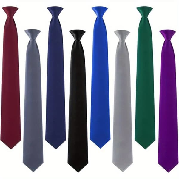 8-pack herrslips enfärgad formell halsduk Multicolor