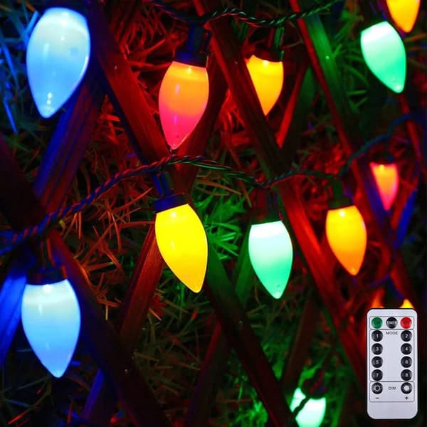 5m mansikkavalot 20 LED - 8 tilaa kaukosäädin vedenpitävä lämmin