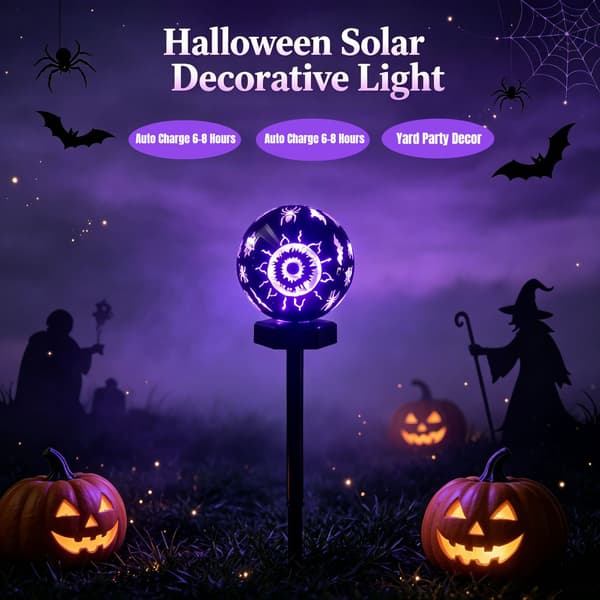 Solar Halloween Outdoor Light, IP65 Waterproof Decorative Lighting for Garden, Lawn, Yard and Pathway 1-PACK