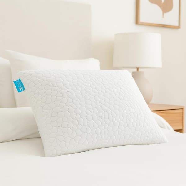 Kølepude 1-pak - Strimlet memoryskum justerbar 74x48cm White 1 PCS