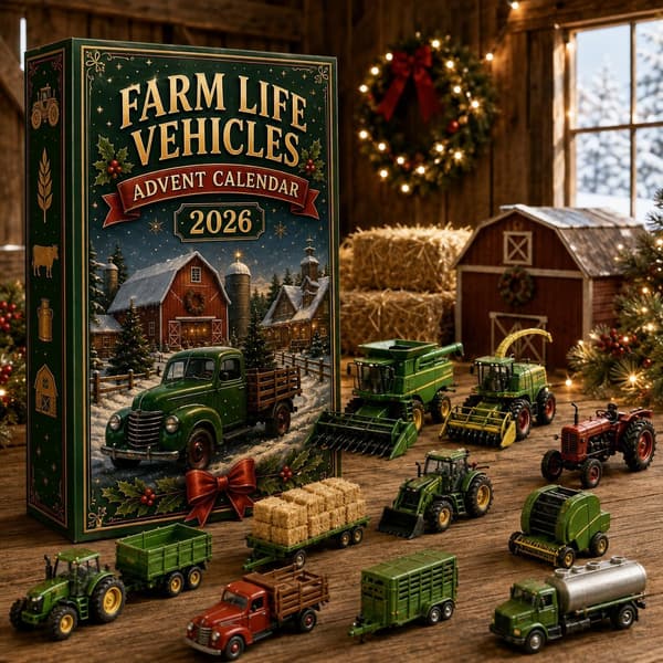 Advent Calendar 2026 Vehicle Set Farm – 24 2D Acrylic, Style 2 Style 2