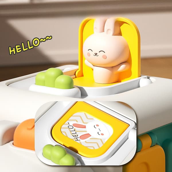 6-in-1 Activity Cube for Kids, Detachable Montessori Bus Toy for Sensory Play and Development