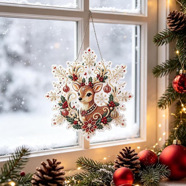 Jule diamantmaling 5D sæt S9 - DIY krystal hængende ornament håndværk Style 9
