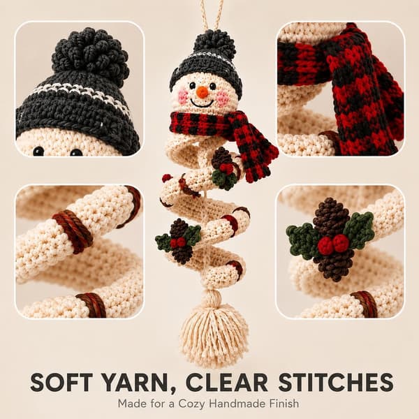 2-pack virk-kit snögubbe spiral DIY – nybörjare jul, stil 7 Style 15