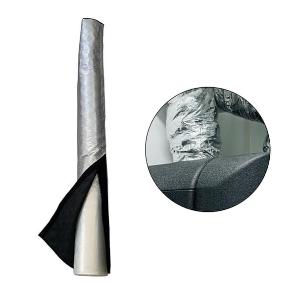 150 cm AC-slangisoleringshylsa - Vattentätt avgaslock - Silver Silver