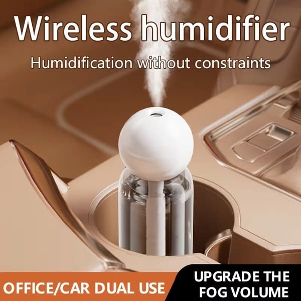 USB Humidifier with Dual Spray & Aroma – Large Capacity, Quiet Aroma Diffuser for Home & Office