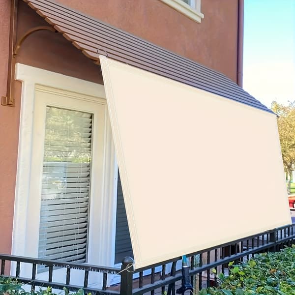 4x5M Khaki Rektangulär Solskyddsduk - 210D Polyester Vattentät UV-blockering för Uteplats Pool Trädgård Khaki 4*5M
