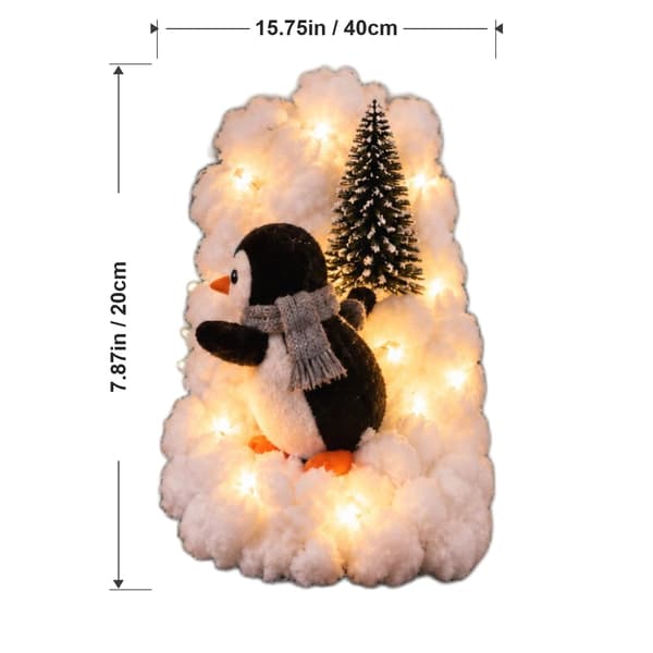 Pingvin LED-juldekoration för trappa – snögirlang, stil 4 Style 4
