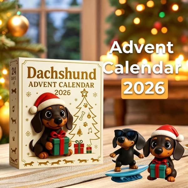 Adventskalender 2026 tax – 24 dagar, 2D-samlarhundar jul