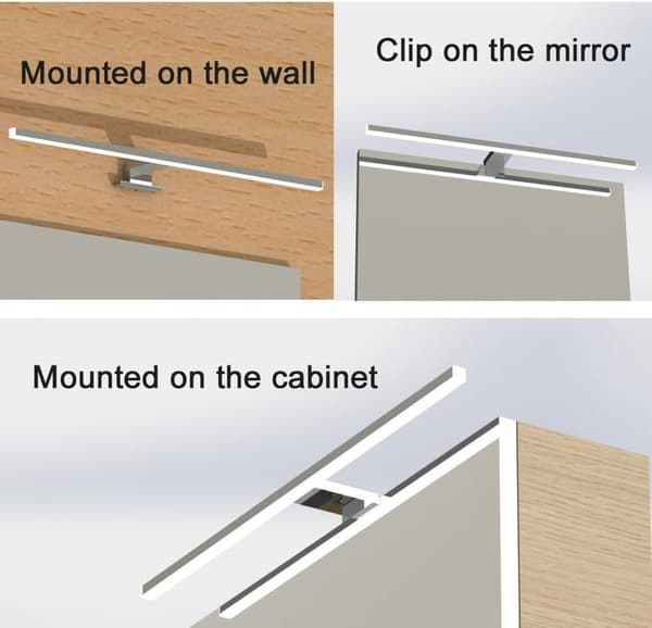 LED Mirror Light Bathroom 6W, 4000K Neutral White, Wall Lamp 30 cm