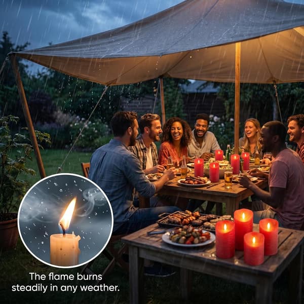 3-pack flameless LED candles 4/5/6 inches, remote control, timer and adjustable brightness, flickering flame for decoration Grey Battery-operated