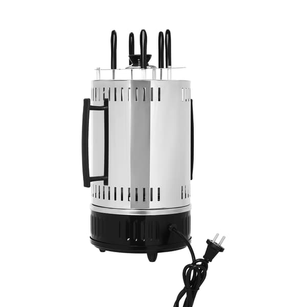 Savuton pystygrilli 1000W - Pyörivä kebab-kone 5 vartaalla 5 Skewers