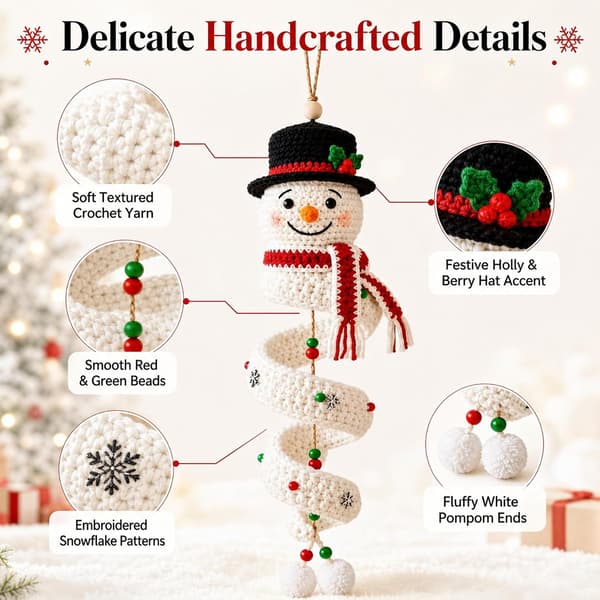 2-pack virk-kit snögubbe spiral DIY – nybörjare jul, stil 1 Style 9