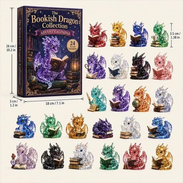 Crystal Dragon Advent Calendar – 2D Ornament Countdown Set