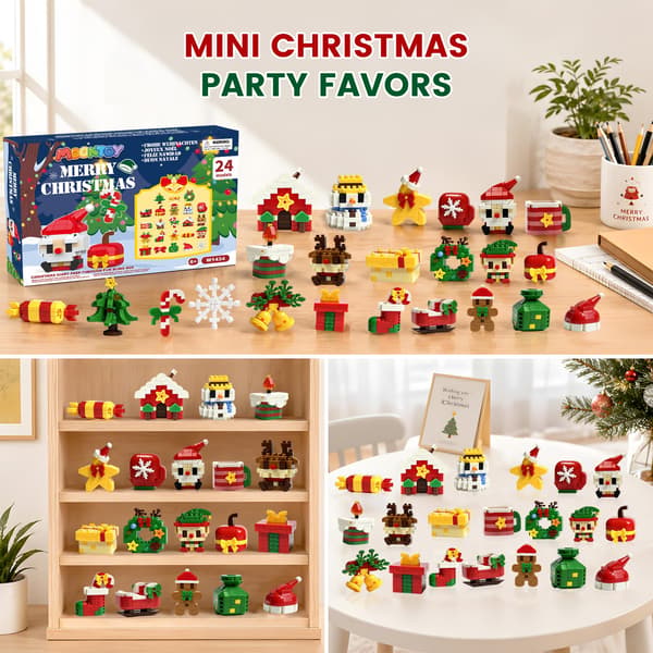 Adventskalender 2026 – jul mikroblocksbyggsats Style-1
