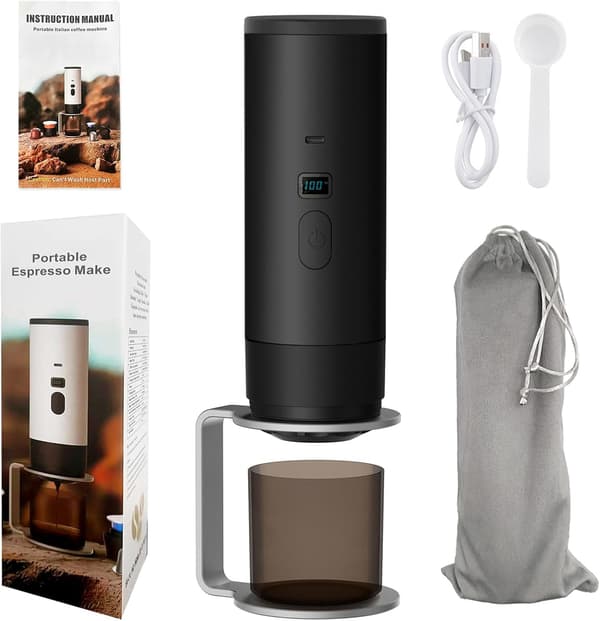 90 ml Mini Kaffebryggare USB-C - LED-skärm NS Kapselkompatibel