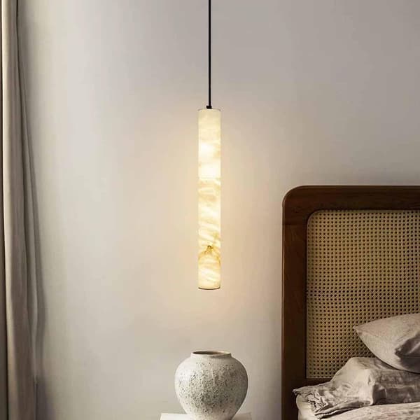 Naturmarmor pendel 40cm guld – LED, varmt lys, lysekrone moderne Style 2