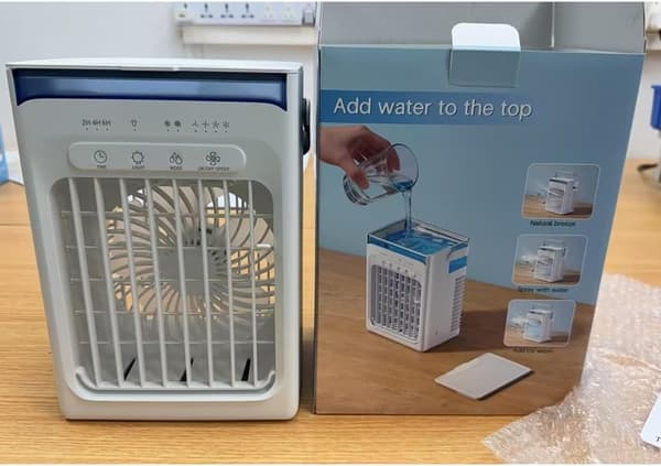 Stille skrivebordsventilator, bærbar USB-køleventilator med 4 hastighedsindstillinger til hjemmet og studenterkollegiet White