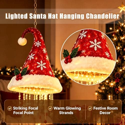 Julemandshue plys LED 2 stk. – varmt lys, stil B Style 8