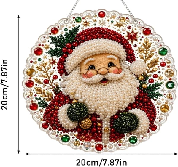 Jule Diamantmaleri 5D Sæt S1 - DIY Krystal Hængende Ornament Håndværk Style 1