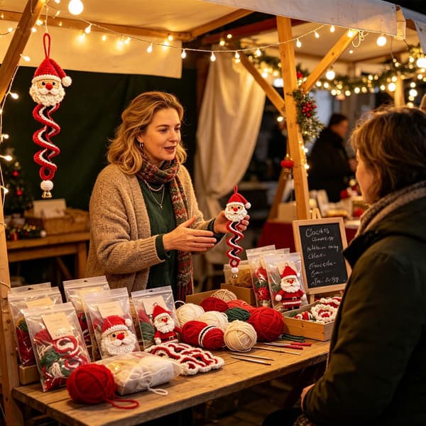 2-pak hæklesæt snemand spiral DIY – begynder jul, stil 5 Style 13