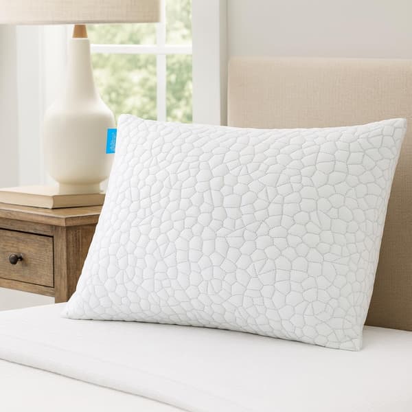 Kylande kudde 1-pack - strimlad memoryskum justerbar 74x48cm White 1 PCS