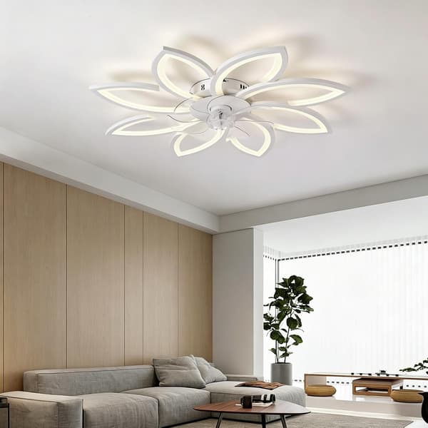 Dimmbar LED Takvifte, Ø90cm, 3 Lysfarger, Fjernkontroll & Appstyring, 6 Hastigheter, Timer White