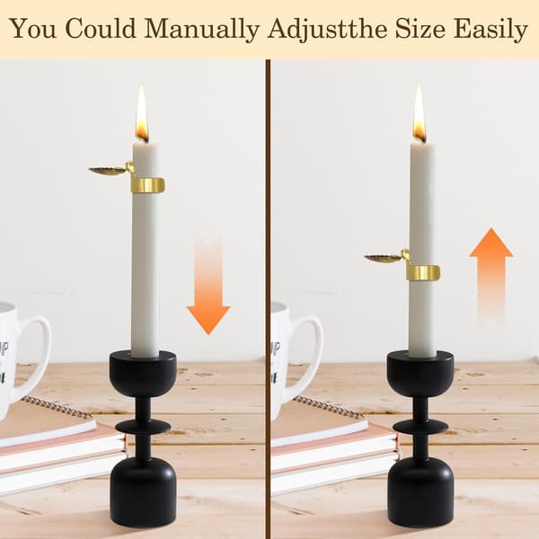 4/8-pack Automatic Candle Snuffer with Metal Clip and Timer, Wick Stop and Flame Retardant for Candles Silver Round-8pcs