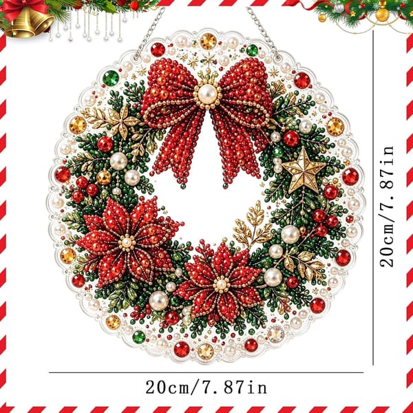Jule diamantmaling 5D-sæt S3 - DIY krystal hængende ornament håndværk Style 3
