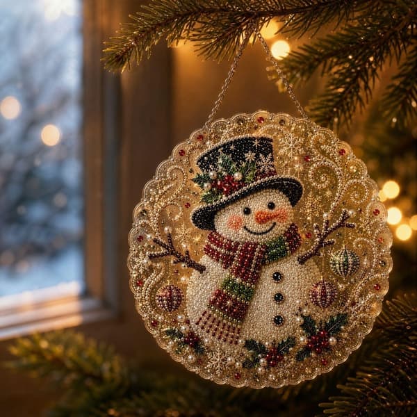 Jule diamantmaling 5D-sæt S5 - DIY krystal hængende ornament håndværk Style 5