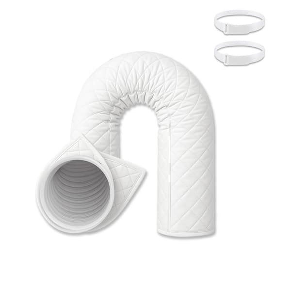 150 cm AC Slange Isoleringsmuffe - Vandtæt Udstødningsdæksel - Hvid White