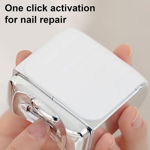 Automatic Electric Nail Clipper 2-in-1 – Rechargeable Nail File with LED and Storage Compartment for Toenails & Fingernails White