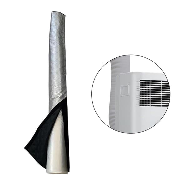 150 cm AC Slangeisoleringsmuffe - Vandtæt Udstødningsdæksel - Sølv Silver